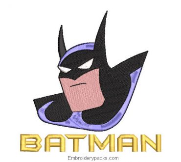 Batman embroidered design with letter