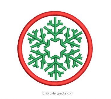 Christmas wreath embroidery design