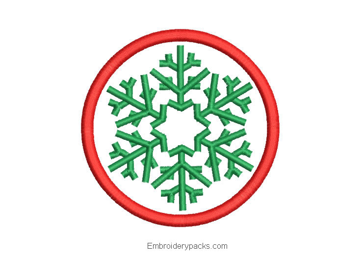 Christmas wreath embroidery design