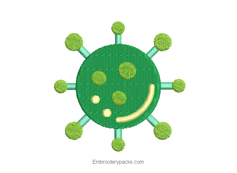 Coronavirus Embroidered Design