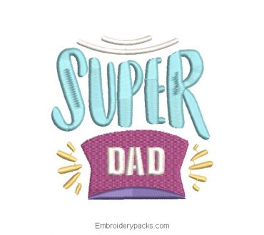 Embroidered Letter Design for Father's Day