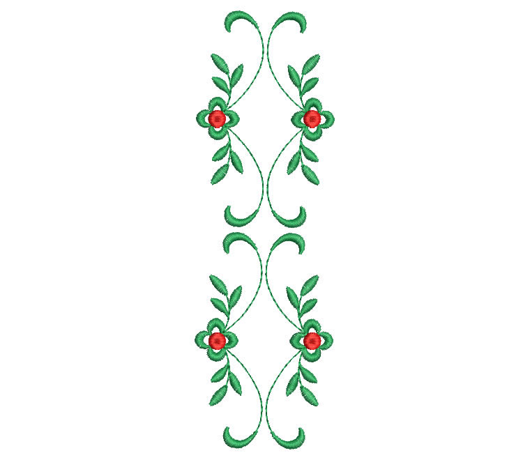 Embroidered flower design for guayaberas