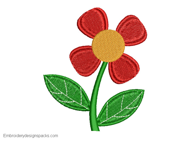 Embroidery Flower Design for Free Border