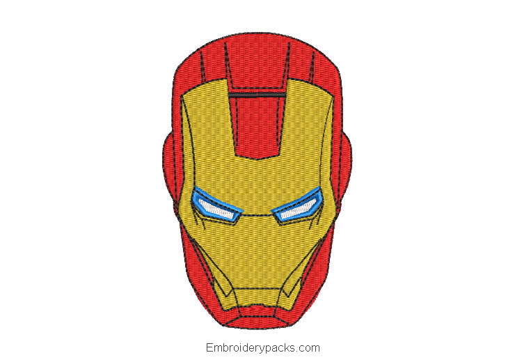 Iron Man Face Embroidery