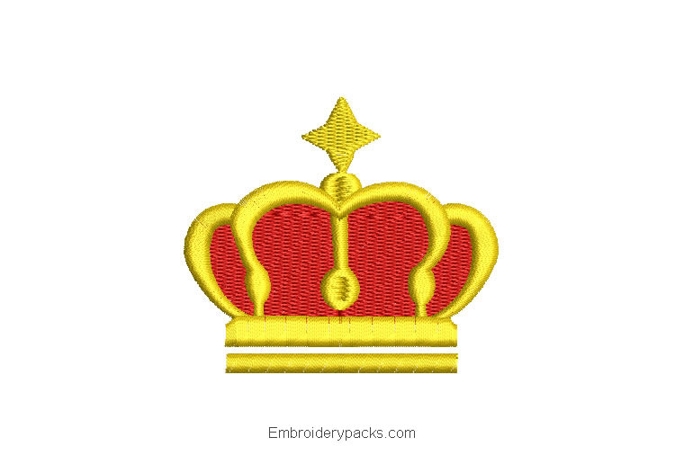 King Crown Embroidered Design