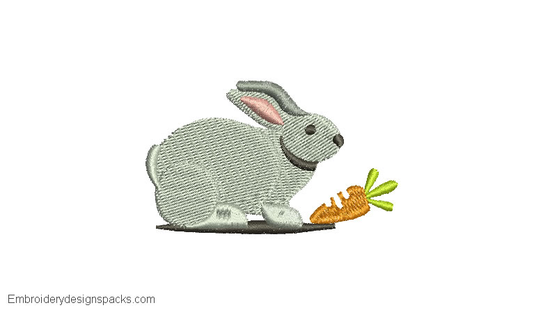 Embroidered Rabbit Design for Free Border