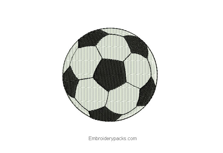 Soccer ball embroidery design