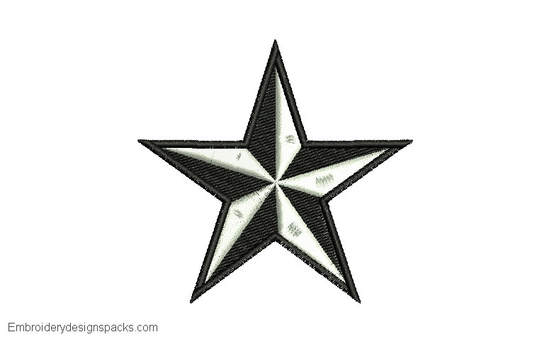 Star Embroidery Design for Free Border