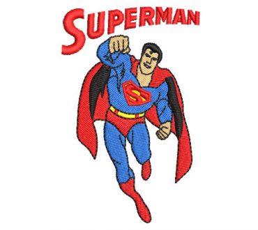 Superman Flying Machine Embroidery Design