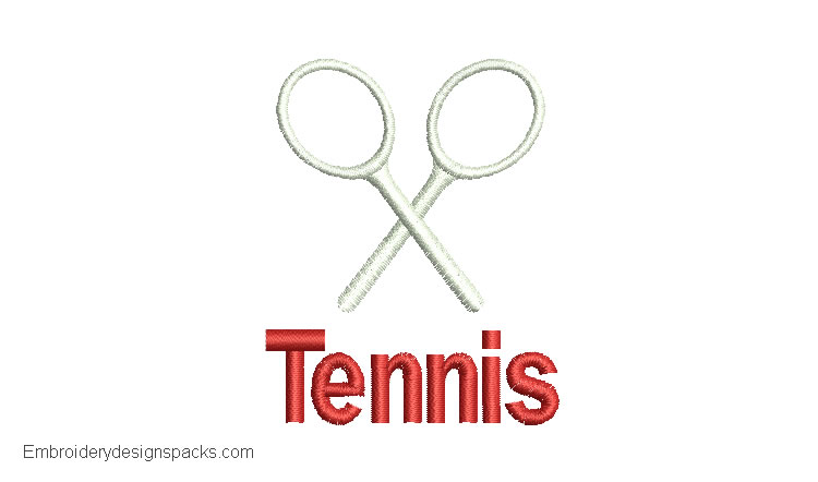 Tennis Embroidery Design