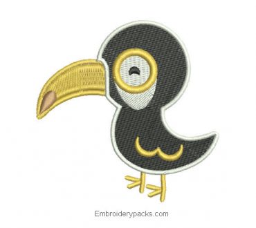Toucan Embroidered Design