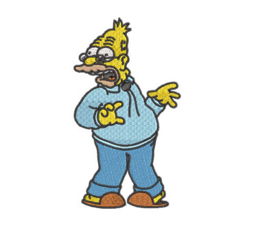 Abraham Simpson Embroidery Designs