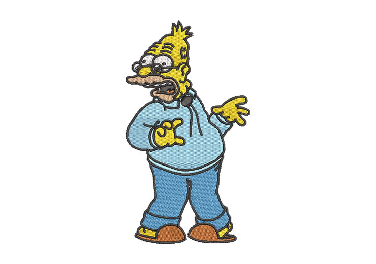 Abraham Simpson Embroidery Designs
