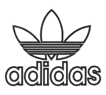 Adidas Logo with Letter Silhouette Embroidery Designs