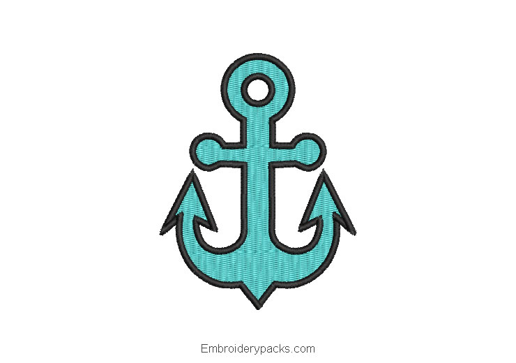 Anchor Embroidered Design