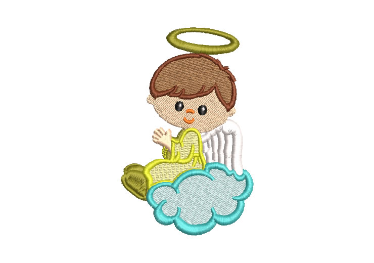Angel Child Praying Embroidery Designs