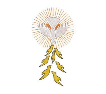 Angel of Heaven in Dove Shape Embroidery Designs