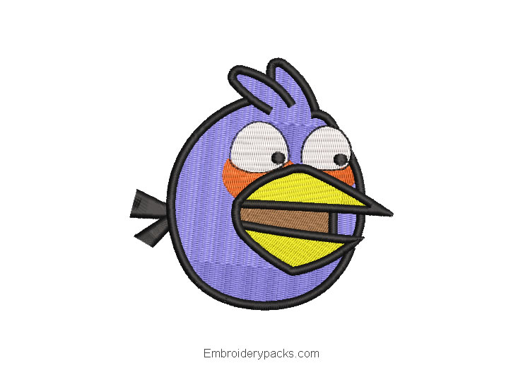 Angry birds Blues Embroidered Design
