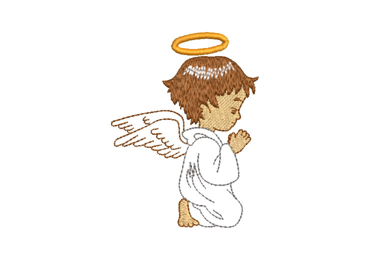 Baby Angel Praying Embroidery Designs