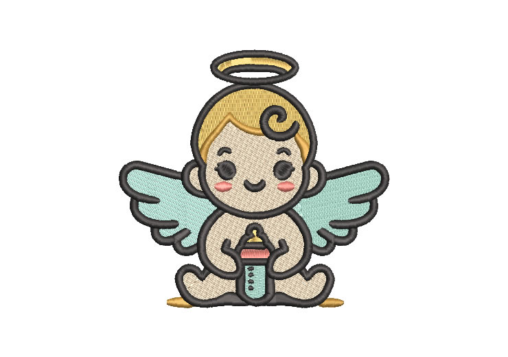 Baby Angel with Wings Embroidery Designs