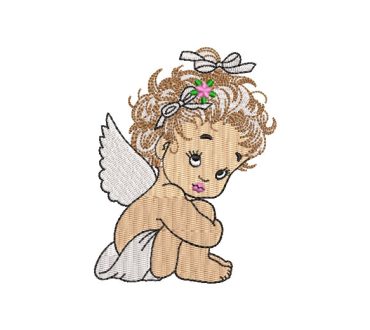 Baby Angel with Wings Embroidery Designs