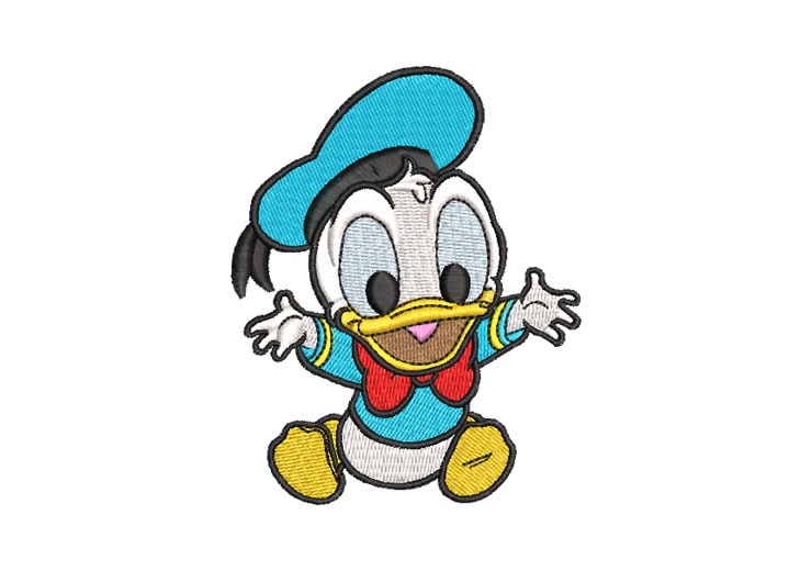 Baby Donald Duck Embroidery Designs