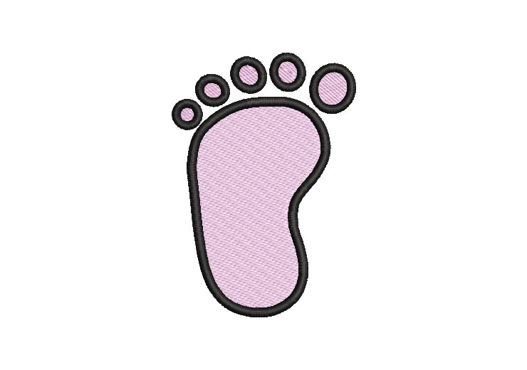 Baby Footprint Embroidery Designs