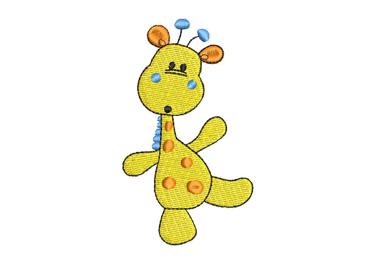 Baby Giraffe Jumping Embroidery Designs
