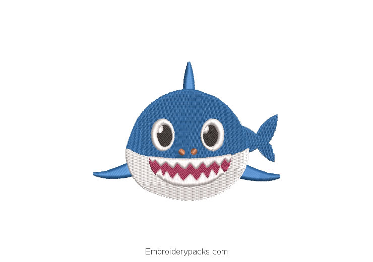 Baby shark baby shark embroidery design