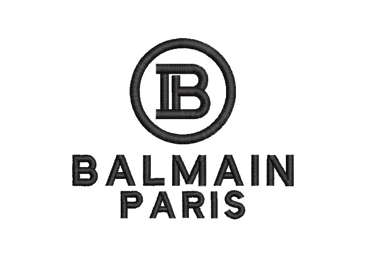 Balmain Paris Logo Embroidery Designs