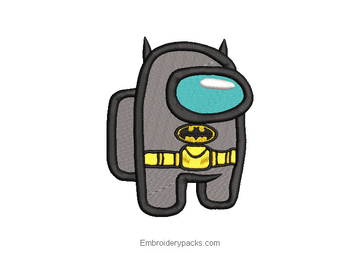 Batman Among Us embroidery design