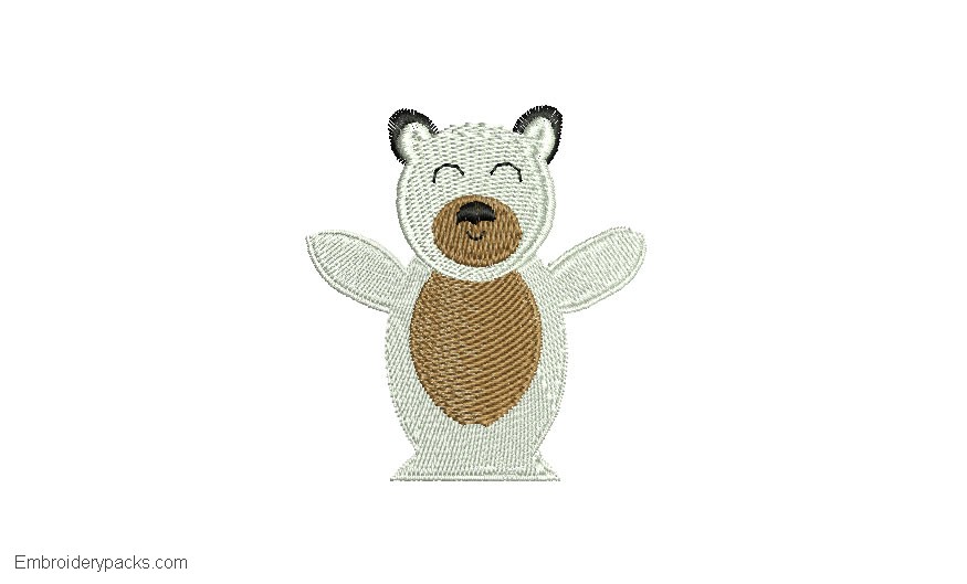 Bear Embroidery Design 1