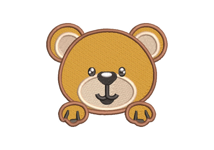 Bear Face Embroidery Designs
