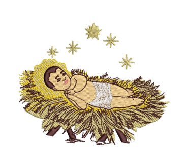 Birth of Baby Jesus Embroidery Designs