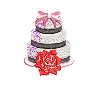 Birthday Cake Embroidery Design