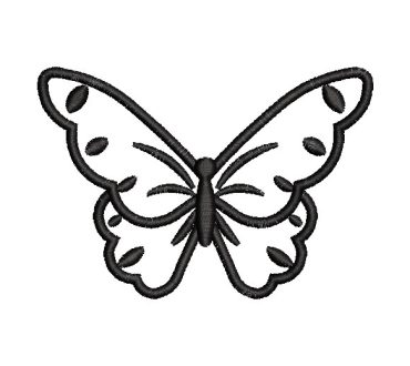 Black Butterfly Embroidery Designs