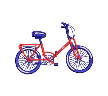 Blue Bicycle Embroidery Designs