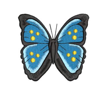 Blue Butterfly Embroidery Designs