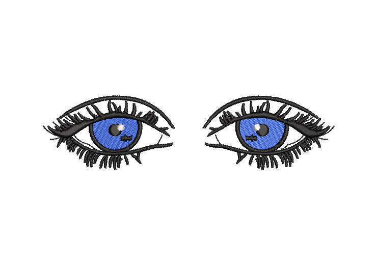 Blue Eyes Embroidery Designs