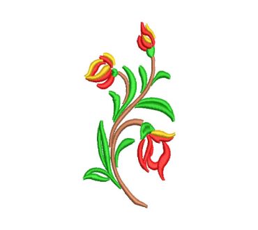 Bouquets of Flowers with Embroidery Designs Decoration