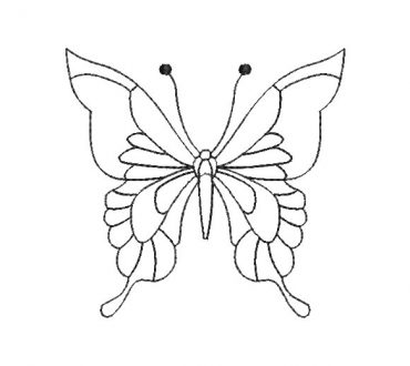 Butterfly Silhouette Embroidery Design