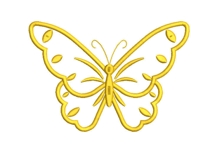 Butterfly with Applique Embroidery Designs