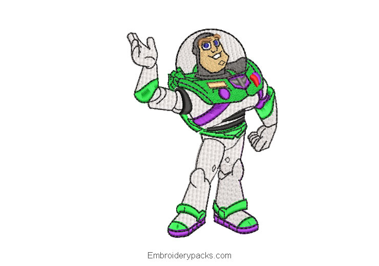 Buzz Lightyear Embroidered Design from Toy Story
