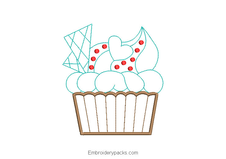 Cake Pop Embroidered Design