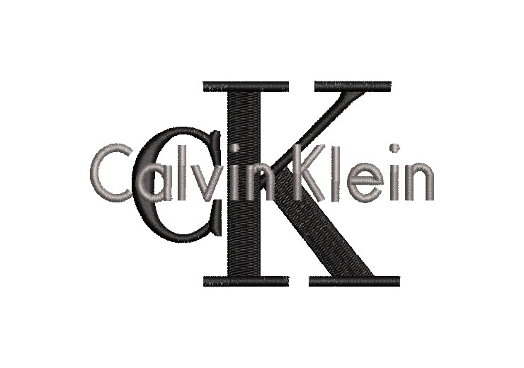 Calvin Klein Logo with Letter Embroidery Designs