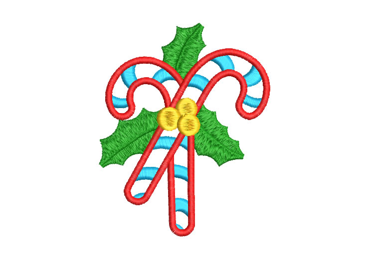 Candy Cane Christmas Embroidery Designs