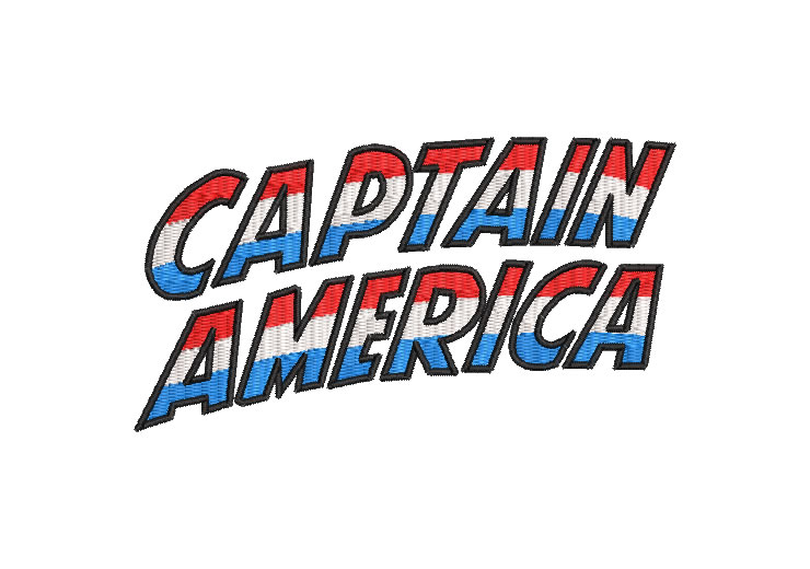 Captain America Letter Captain America Embroidery Designs
