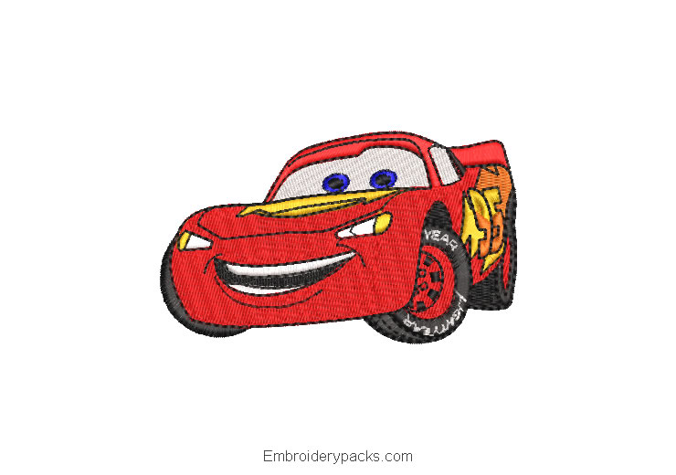 Cars Cars Embroidered Designs Lightning McQueen