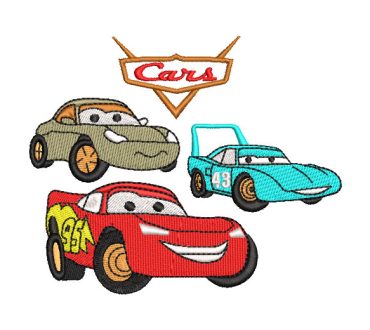 Cars Strip Weathers Lightning McQueen Sally Embroidery Designs
