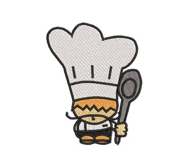 Chef With a Knife Embroidery Designs